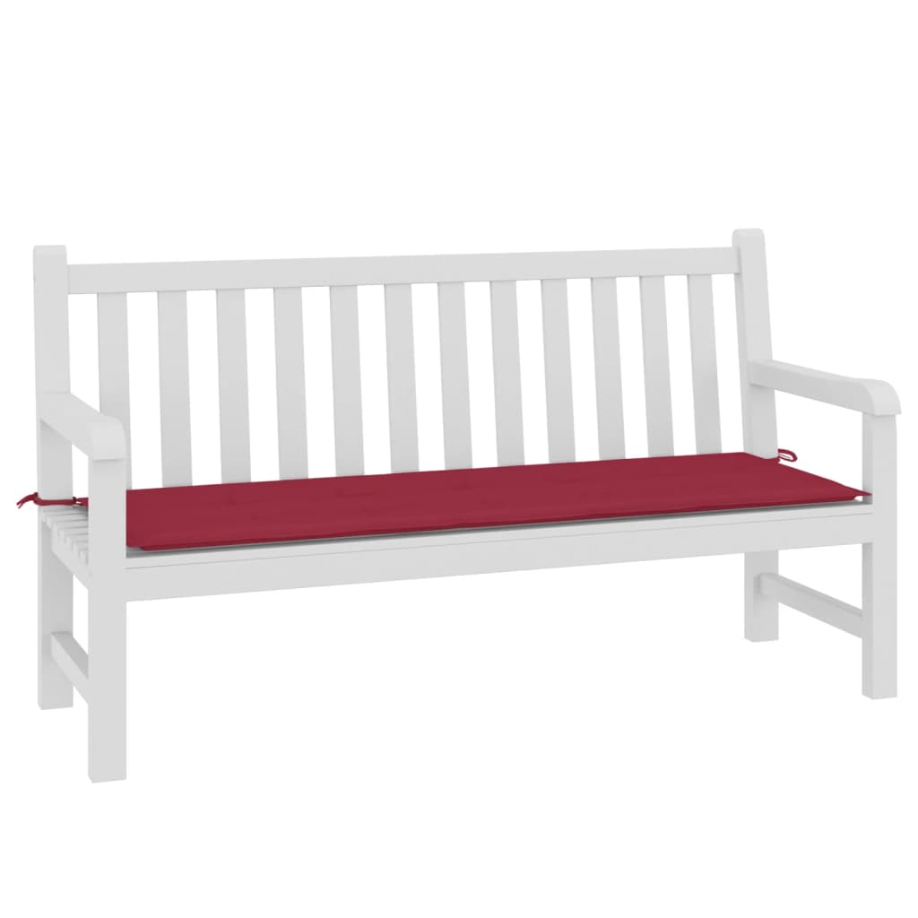 VIDAXL Garden Bench Blaža 150x50x3 cm Oxford tkanina vino rdeče