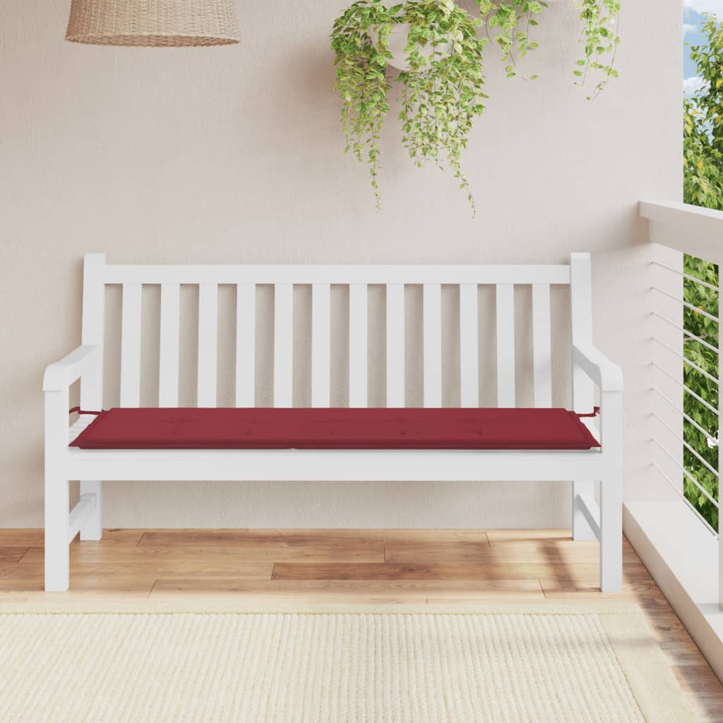 VIDAXL Garden Bench Blaža 150x50x3 cm Oxford tkanina vino rdeče