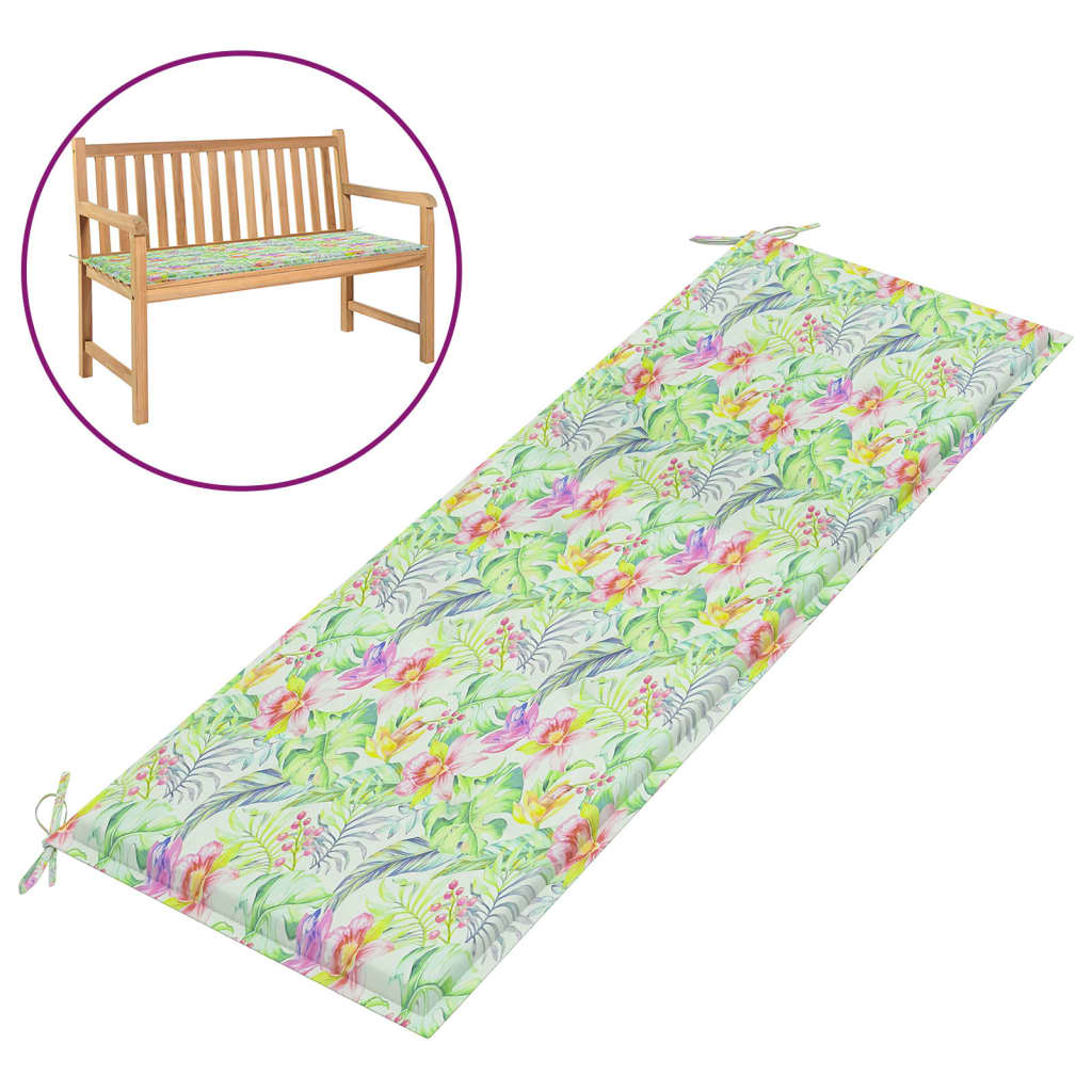 Vidaxl Garden Bench Pushion 150x50x3 cm Oxford stofbladmønster