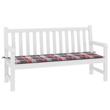 Vidaxl Garden Bench polštář 150x50x3 cm Oxford Fabric Diamond vzorec červená