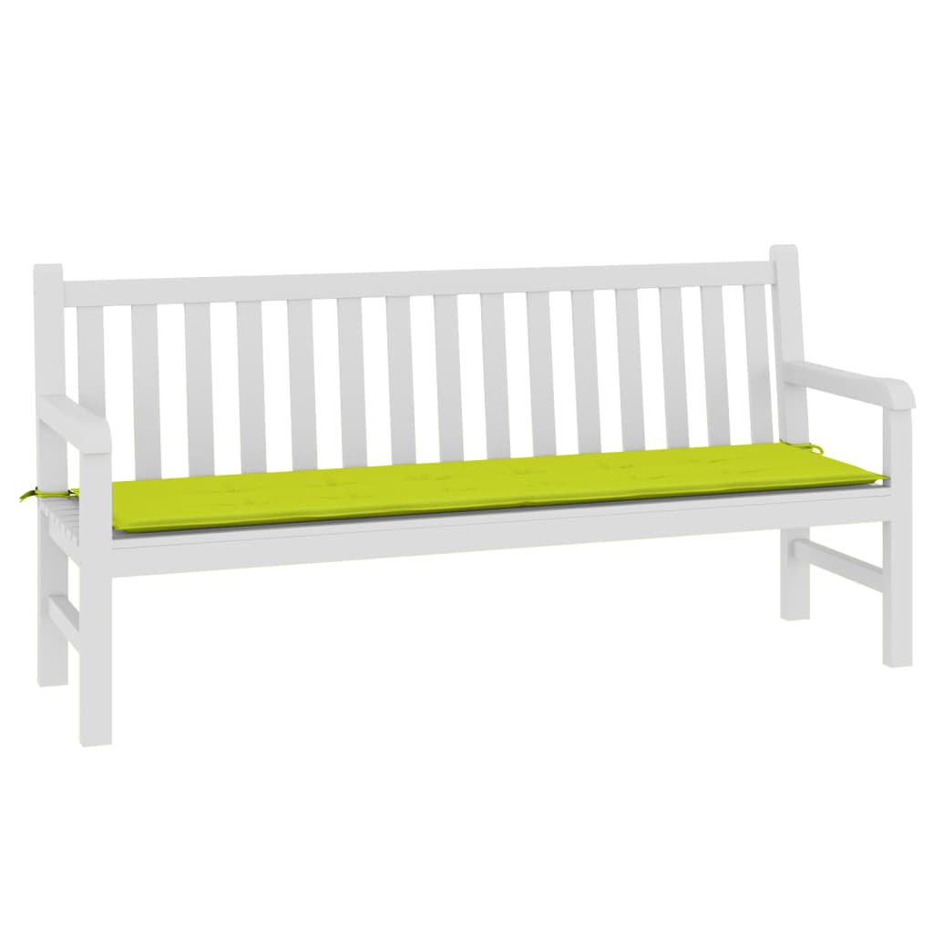 Vidaxl Garden Bench Cushion 180x50x3 cm Oxford Stoff Clear Green