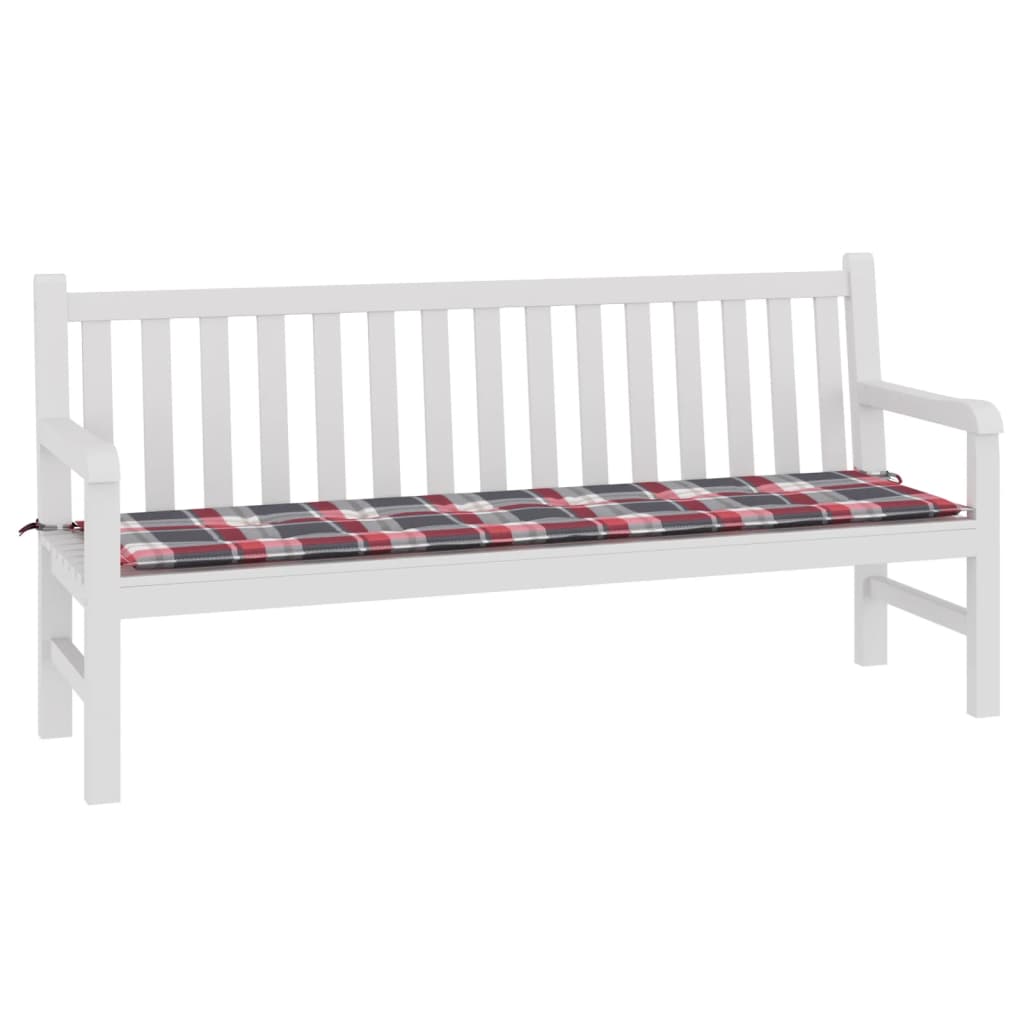 Vidaxl Garden Bench polštář 180x50x3 cm Oxford Fabric Diamond vzorec červená