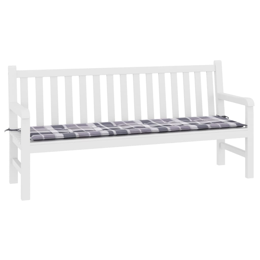 Vidaxl Garden Bench polštář 180x50x3 cm Oxfordská textilie Diamantový vzorec šedá