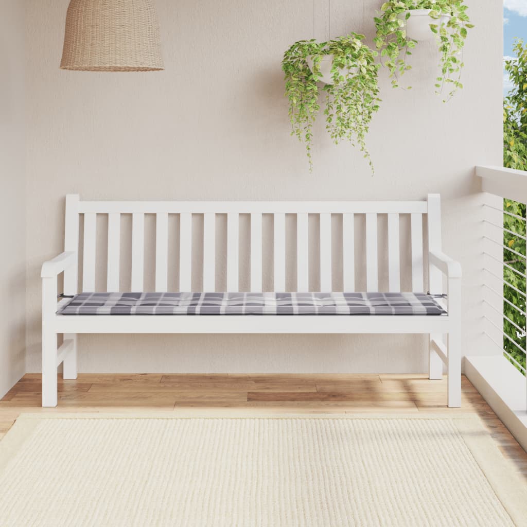 Vidaxl Garden Bench polštář 180x50x3 cm Oxfordská textilie Diamantový vzorec šedá