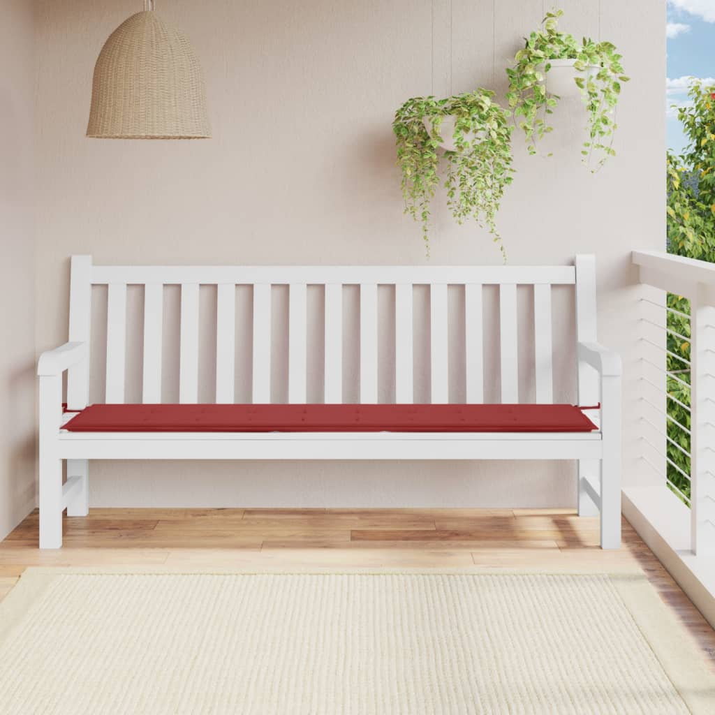 VIDAXL Garden Bench Blaža 200x50x3 cm Oxford tkanina vino rdeče