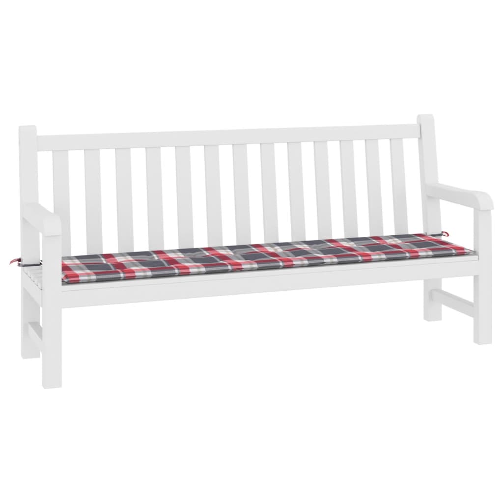 Vidaxl Garden Bench polštář 200x50x3 cm Oxford Fabric Diamond vzorec červená