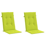 Cojines de silla de jardín de Vidaxl 2 st alto trasero 120x50x3 cm tela verde transparente