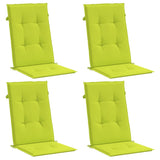 Cojines de silla de jardín de Vidaxl 6 st alto trasero 120x50x3 cm tela verde transparente