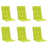 Coussins de chaise de jardin vidaxl 6 ST High arrière 120x50x3 cm tissu vert transparent