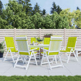 Vidaxl tuinstoelkussens 6 st hoge rug 120x50x3 cm stof heldergroen