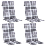 Vidaxl Garden chair cushions 4 pcs 120x50x3 cm Fabric diamond pattern gray