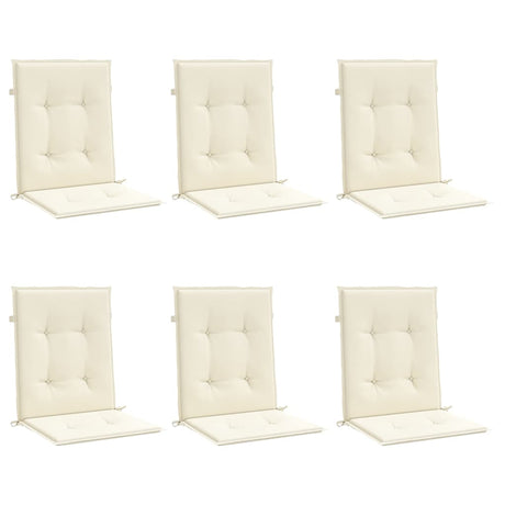 Vidaxl tuinstoelkussens 6 st 100x50x3 cm oxford stof crèmekleurig