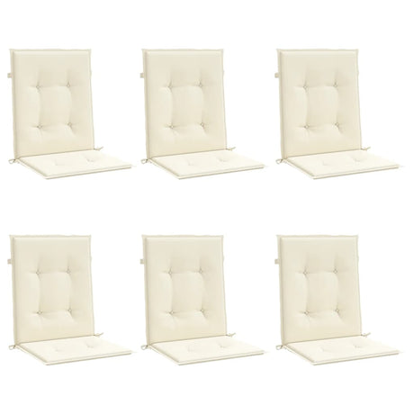 Vidaxl tuinstoelkussens 6 st 100x50x3 cm oxford stof crèmekleurig