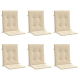 Vidaxl tuinstoelkussens 6 st 100x50x3 cm oxford stof beige