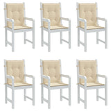 Vidaxl tuinstoelkussens 6 st 100x50x3 cm oxford stof beige