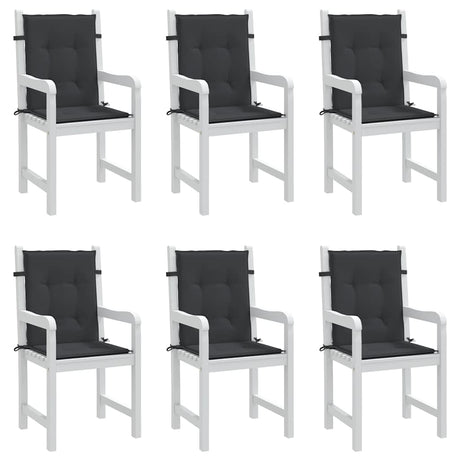 Vidaxl tuinstoelkussens 6 st 100x50x3 cm oxford stof zwart