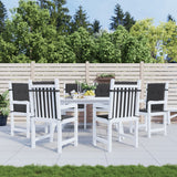 Vidaxl tuinstoelkussens 6 st 100x50x3 cm oxford stof zwart