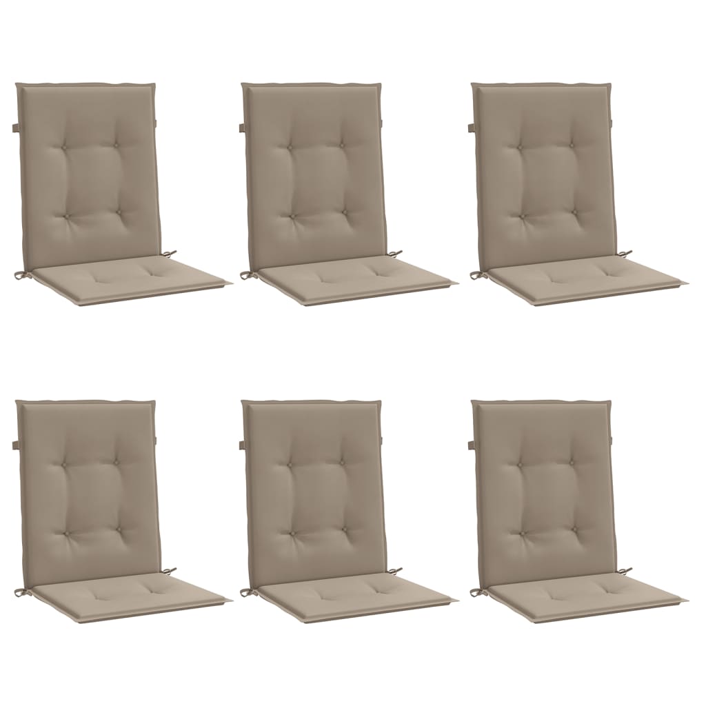 Vidaxl Gaart Chird Këssen 6 PC 100x50x3 cm Oxford Stoff Taupe