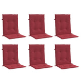 Vidaxl Gaart CHAIR CUSGEN 6 PC 100X50X3 CM OXFORD FOBRAL WINE RED