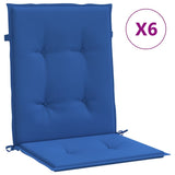 Vidaxl Garden Chair Puter 6 PCS 100x50x3 cm Oxford Fabric Royal Blue