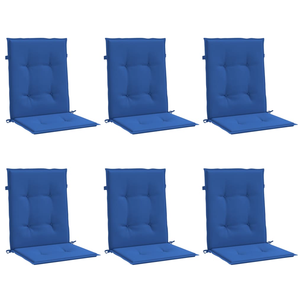 Vidaxl Garden Chair Puter 6 PCS 100x50x3 cm Oxford Fabric Royal Blue