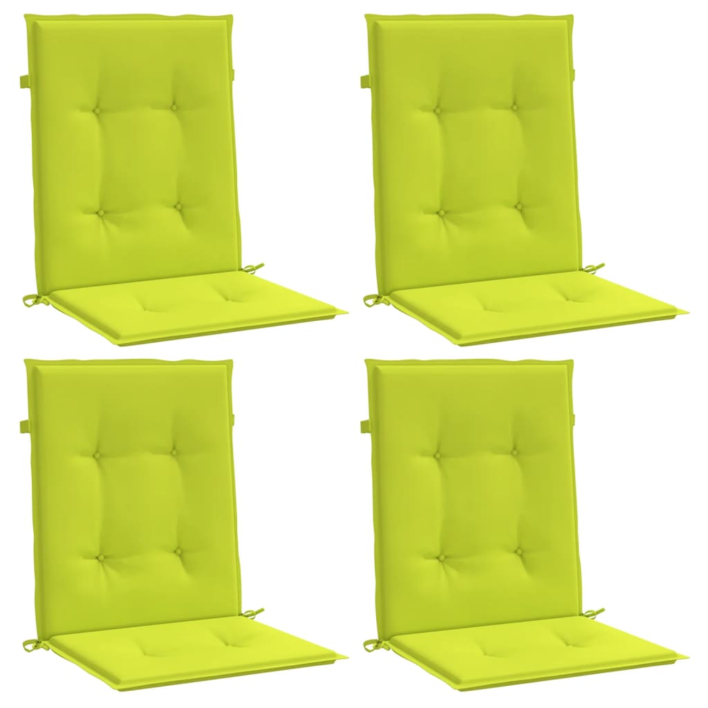 Cojines de silla de jardín Vidaxl 4 pcs 100x50x3 cm oxford tela verde claro