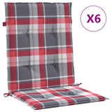 Coussins de chaise de jardin vidaxl 6 pcs 100x50x3 cm Oxford tissu diamant motif rouge