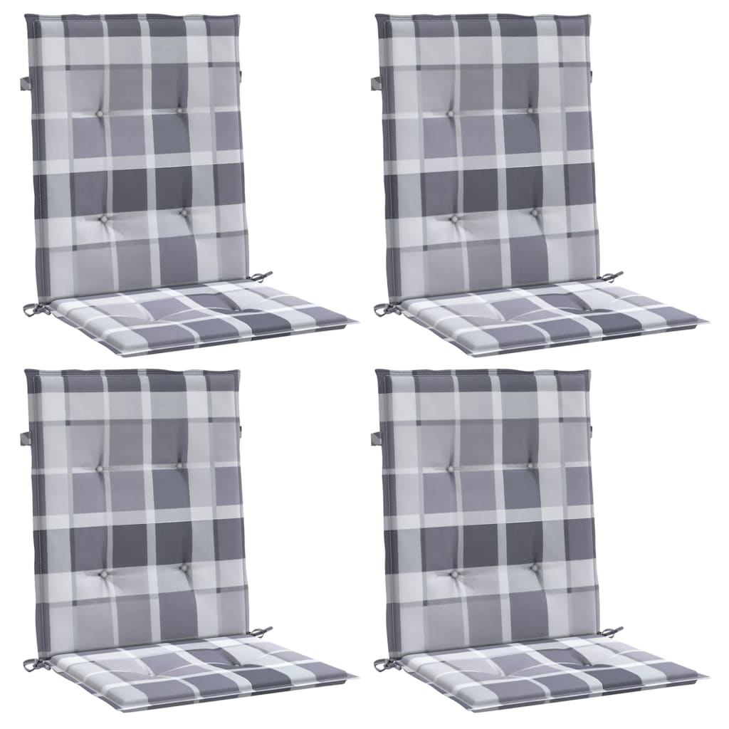 Vidaxl Garden chair cushions 4 pcs 100x50x3 cm Oxford fabric diamond pattern gray