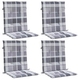 Vidaxl Garden chair cushions 4 pcs 100x50x3 cm Oxford fabric diamond pattern gray