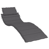 Vidaxl Lounger Cushion 186x58x3 CM Oxford Fabric Anthracite -färgad