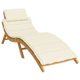 Vidaxl Lounger Cushion 186x58x3 cm Oxford Fabric Crème -farvet