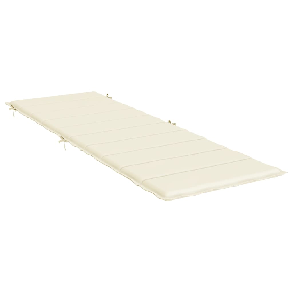 Vidaxl Lounger Cushion 186x58x3 cm Oxford Fabric Crème -farvet