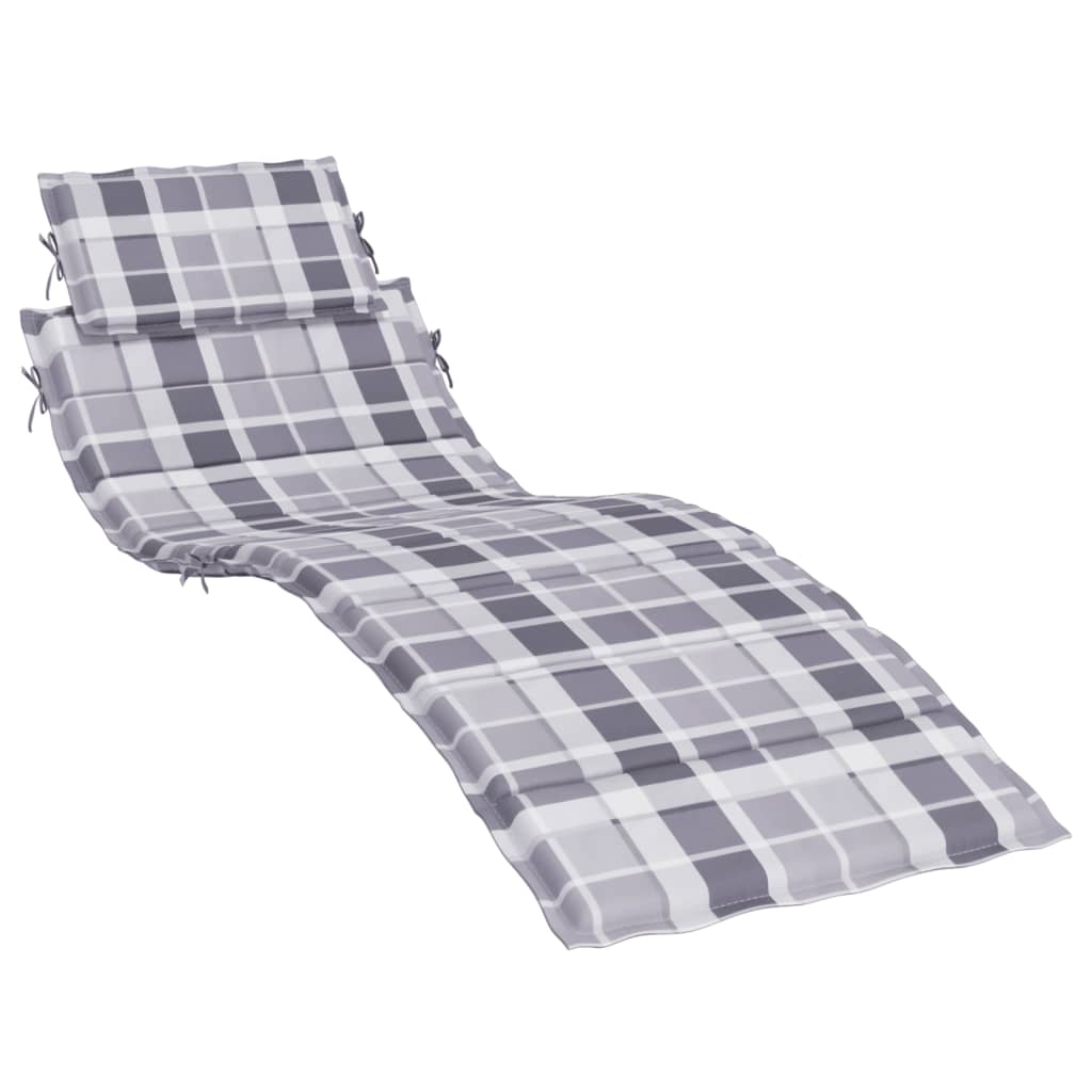 Vidaxl Lounger Cushion 186x58x3 CM Oxford Fabric Diamond Mönster grå