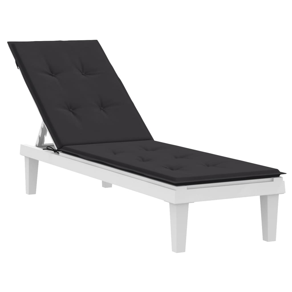 Vidaxl Patio stol blazina (75+105) x50x4 cm črna