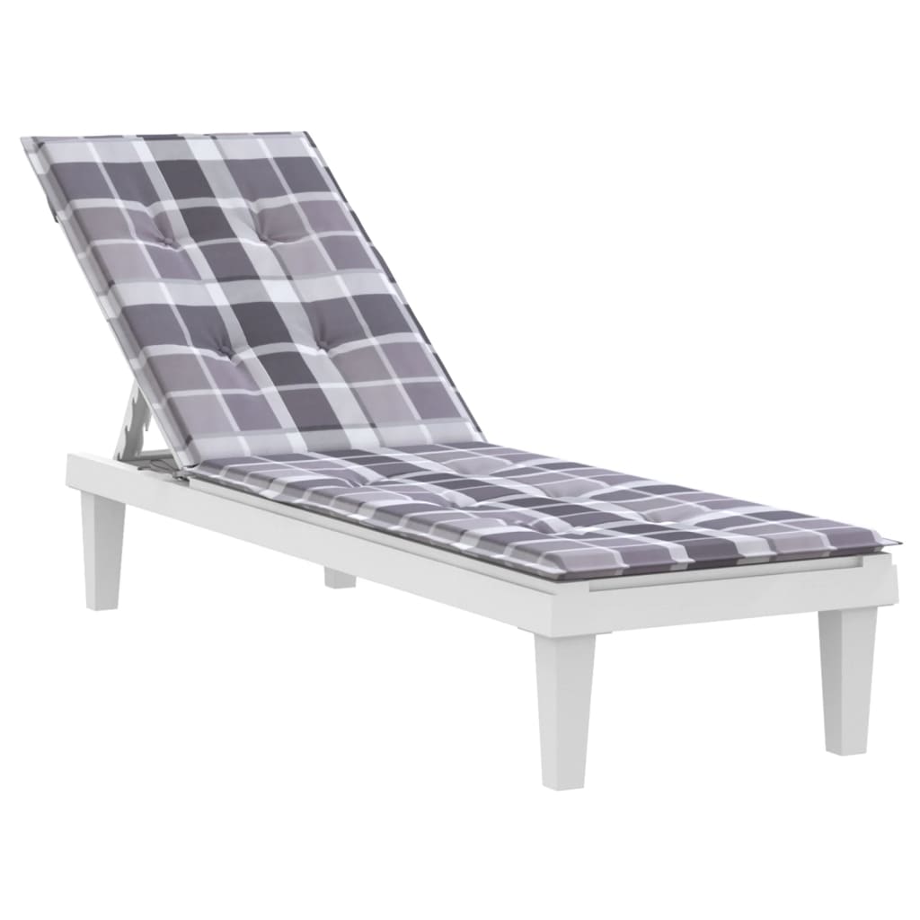 Vidaxl Patio stol blazine Vzorec okna (75+105) x50x4 cm siva