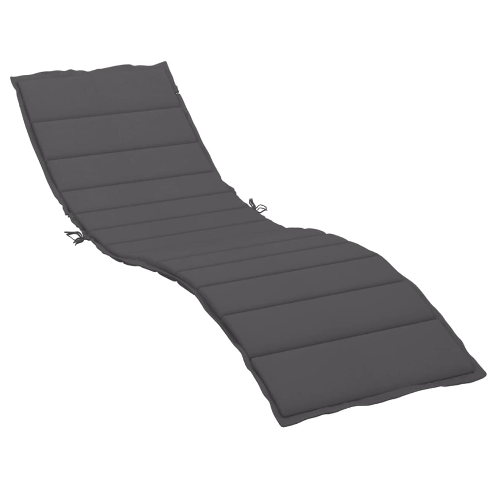 Vidaxl Lounger Cushion 200x50x3cm Oxford -stoff Antracitt -farget