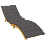 Vidaxl Lounger Cushion 200x50x3cm Oxford -stoff Antracitt -farget