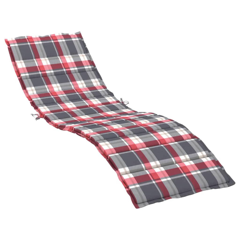 Vidaxl Lounger polštář 200x50x3 cm Oxford Fabric Diamond vzorec červená