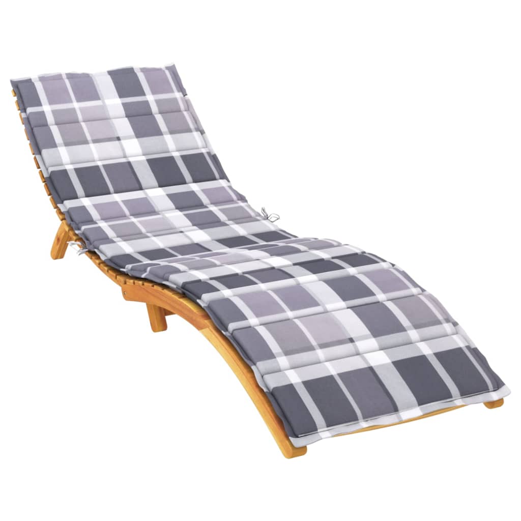 Vidaxl Lounger polštář 200x50x3 cm Oxfordská textilní diamantový vzorec šedá