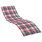 Vidaxl Lounger Cushion 200x60x3 cm Oxford Fabric Diamond Pattern Red