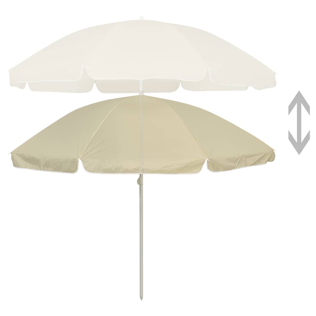 Vidaxl strandparasol 240 cm zandgeel