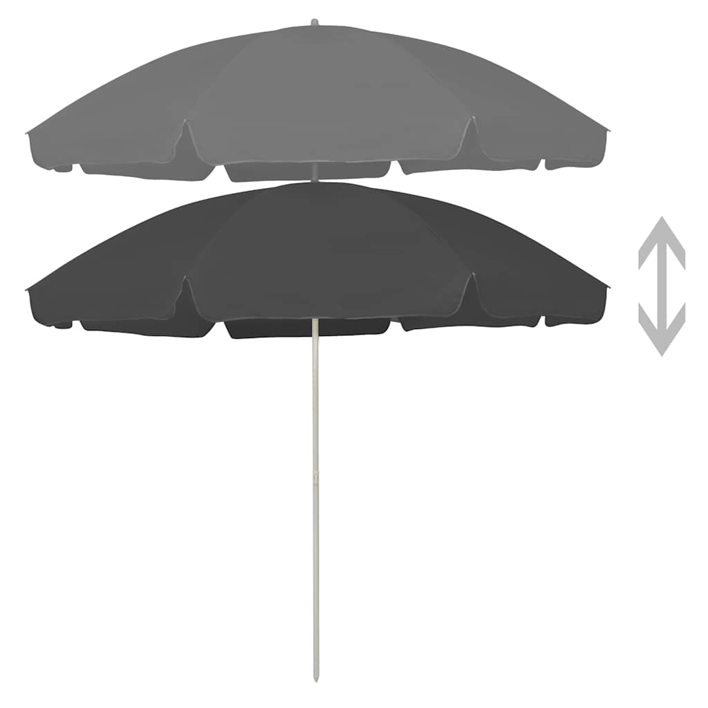Vidaxl strandparasol 300 cm antracietkleurig