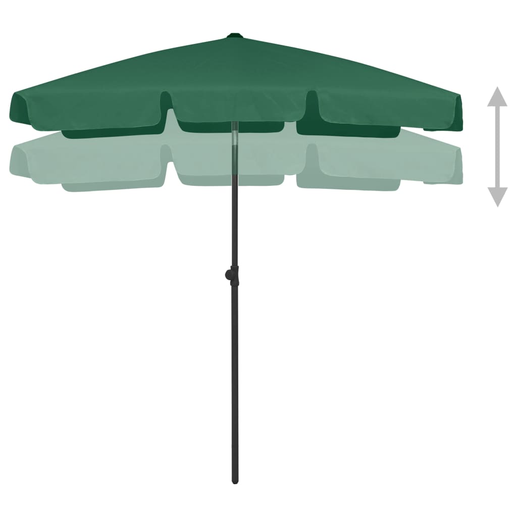 Vidaxl StrandParasol 180x120 cm grønn