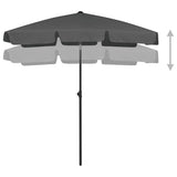 Vidaxl strandparasol 180x120 cm antracietkleurig
