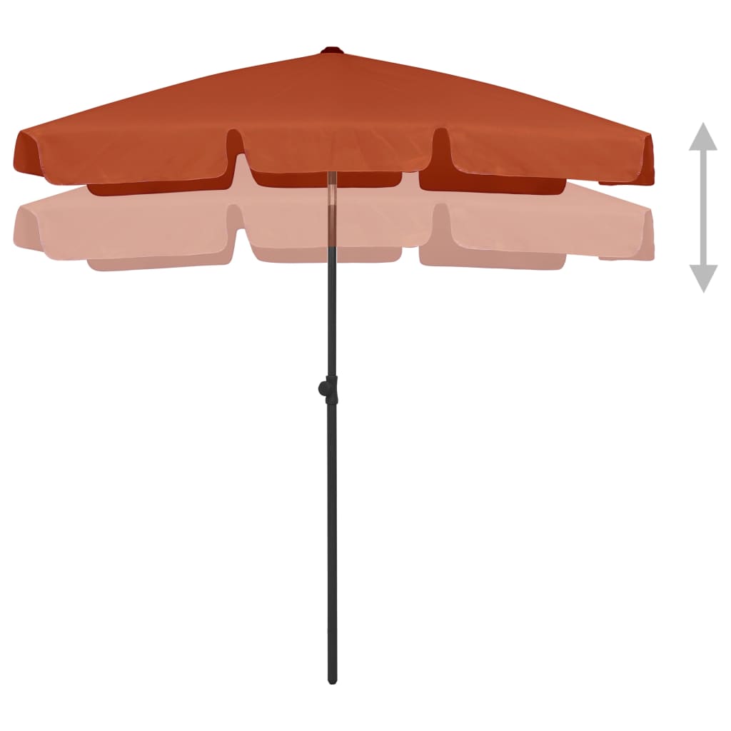 Vidaxl StrandParasol 180x120 cm terrakotta -farget