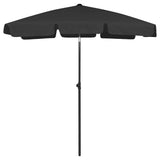 Vidaxl StrandParasol 180x120 cm svart