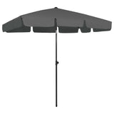 Vidaxl Strandparasol 200x125 cm de antracita