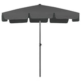 Vidaxl Strandparasol 200x125 cm de antracita