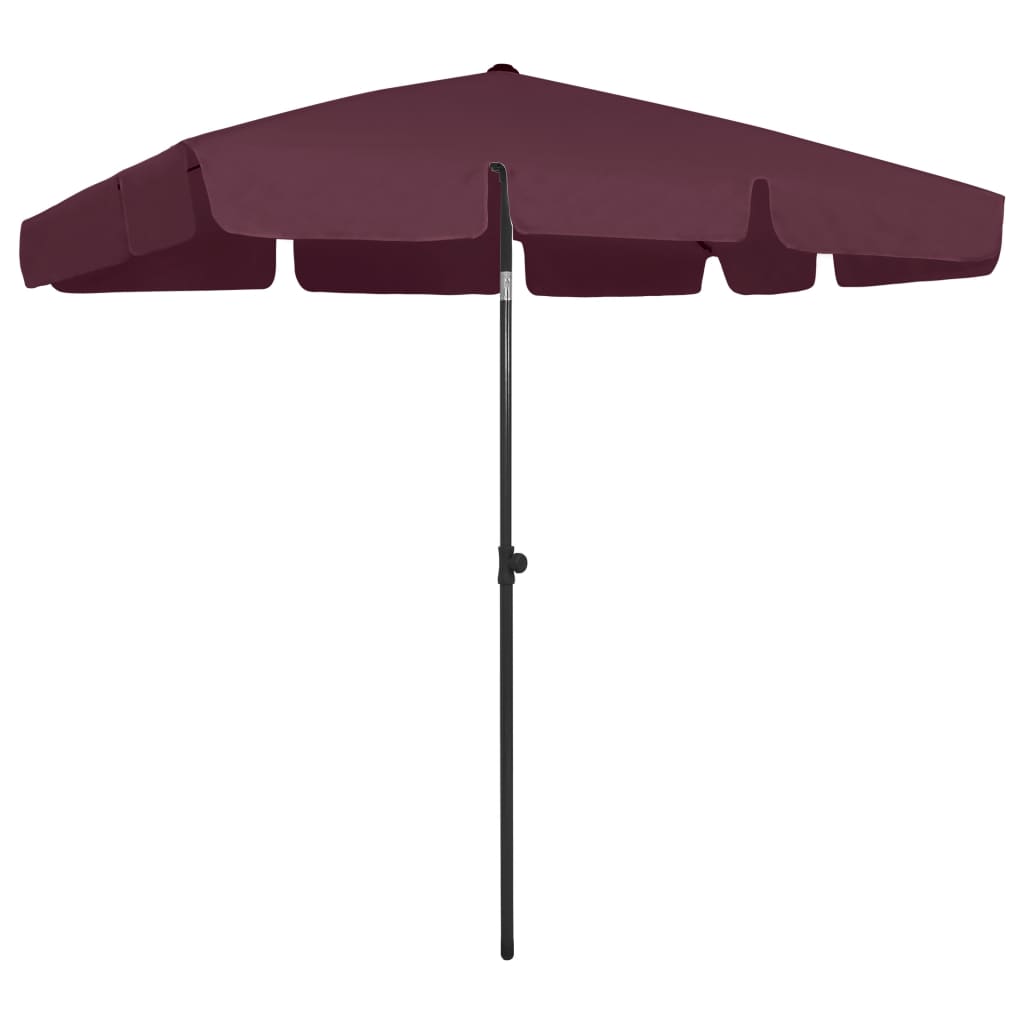 Vidaxl Strandparasol 200x125 cm Burdeos rojo