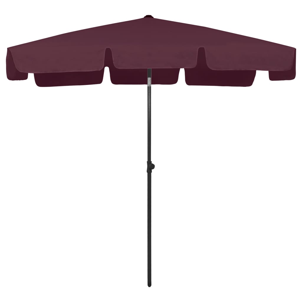 Vidaxl Strandparasol 200x125 cm Burdeos rojo